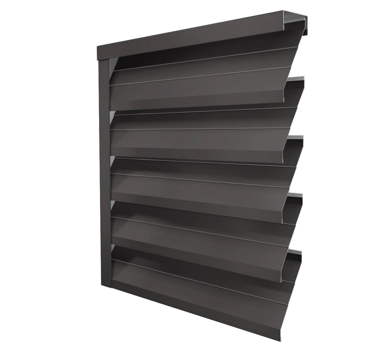 Ламель ЭКО-Z-US усиленная RAL8019 Темный Шоколад полиэстер односторонний