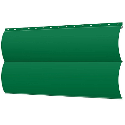 Сайдинг металлический Блок-Хаус под бревно RAL6029 Зеленая Мята фото Центр Металлокровли