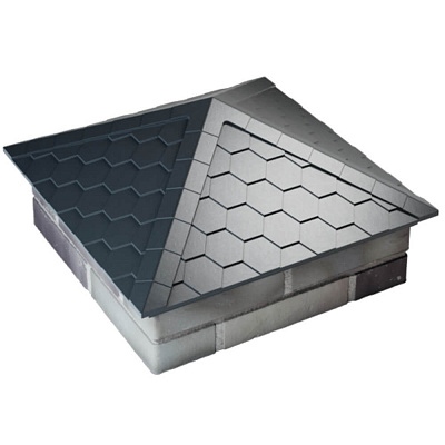 Колпак ZKING EVEREST 535х535мм на столб 2х2 кирпича Серый Графит