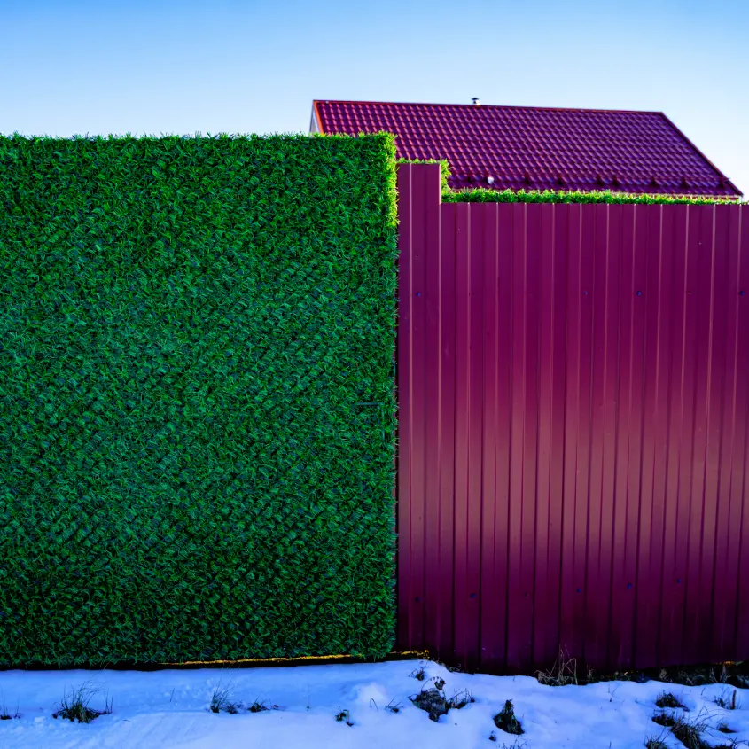Фото 4 Трава забор Grass Fence декор забора из профнастила