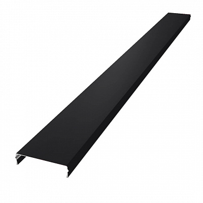 Ламель Металлопланкен ВСТАВКА 100мм на 20мм RAL9005 Черный