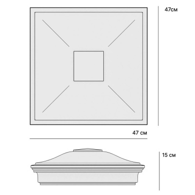 Чертеж колпака Монблан с подсветкой