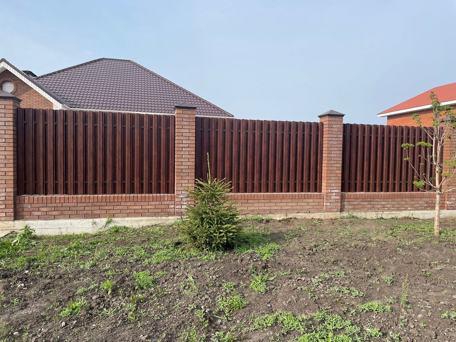 Евроштакетник широкий 32м Античный Дуб двусторонний SteelArt